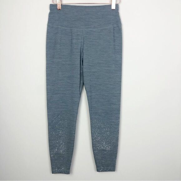 SWEATY BETTY | Blue Terrazzo Placement Disco Metallic 7/8 Leggings Women’s Small - Picture 4 of 13